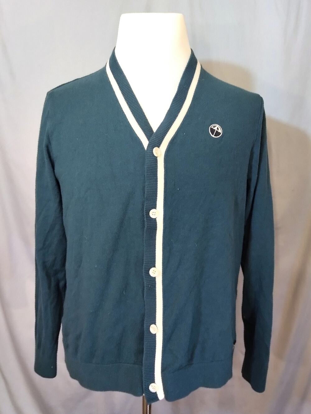 Puma Arnold Palmer Dark Teal Cardigan Sweater
